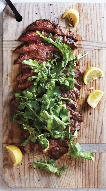 Soy Lemon Flank Steak w/ Arugula - (Free Recipe below)