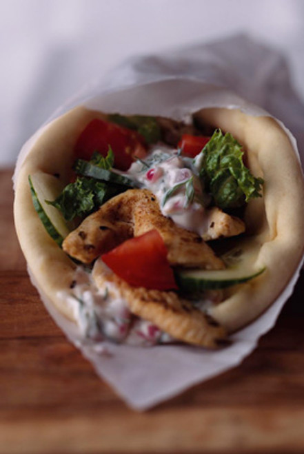 Marinated Chicken Gyro Wrap - (Free Recipe below)