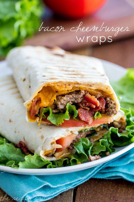 Bacon Cheeseburger Wraps - (Free Recipe below)