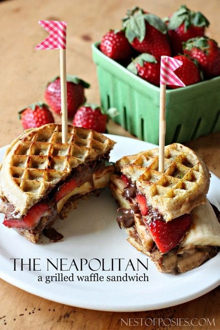 Grilled Neapolitan Waffle Sandwich - (Free Recipe below)