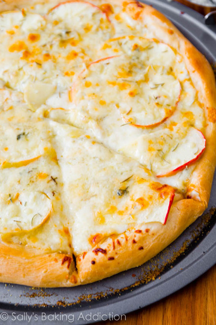 Caramelized Apple Gorgonzola Pizza - (Free Recipe below)