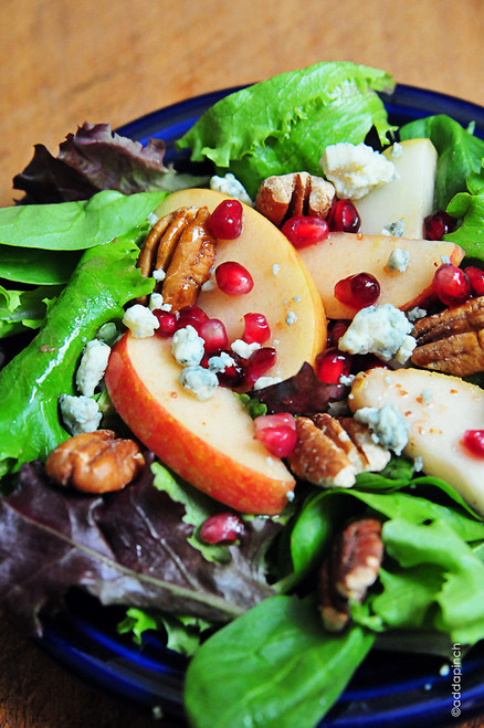 Apple Pear Salad with Pomegranate Vinaigrette - (Free Recipe below)