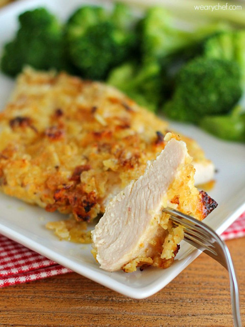 Sour Cream and Onion Potato Chip Chicken - (Free Recipe below)