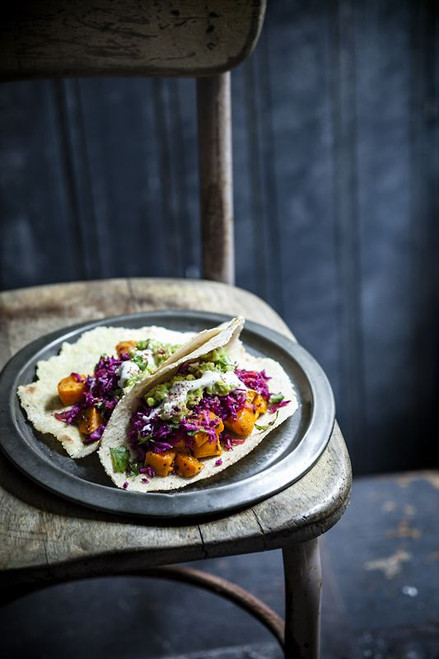 Roasted Sweet Potato Taco - (Free Recipe below)
