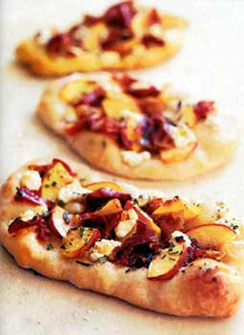 Peach, Prosciutto, and Goat-Cheese Pizza - (Free Recipe below)