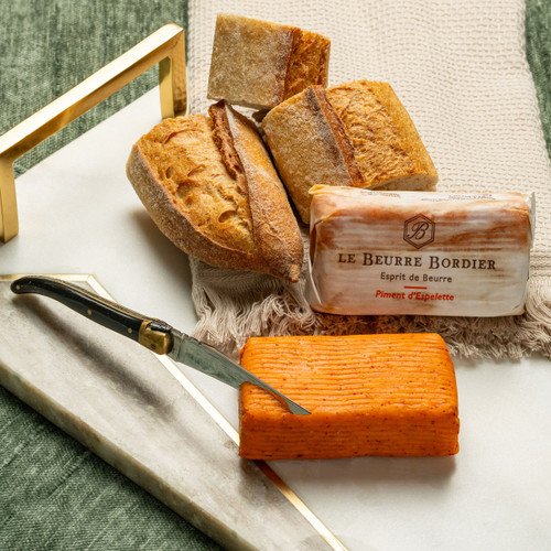 Churned Espelette Pepper Butter by Bordier - 4.4 oz | Hand-made, Grass Fed | Imported from France - Pack of 3 Churned Espelette Pepper Butter by Bordier - 4.4 oz | Hand-made, Grass Fed | Imported from France - Pack of 3