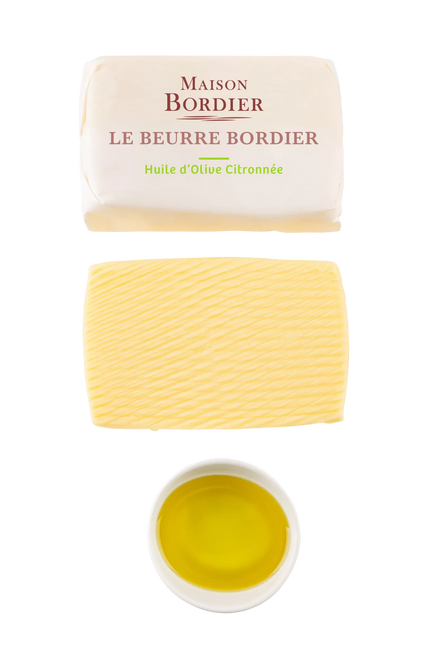 Churned Lemon Olive Oil Butter by Bordier - 4.4 oz | Hand-made, Grass Fed | Imported from France Churned Lemon Olive Oil Butter by Bordier - 4.4 oz | Hand-made, Grass Fed | Imported from France