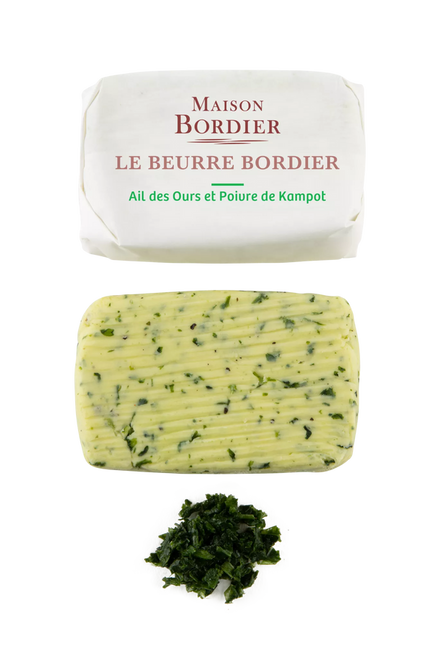 Copy of Churned Wild Garlic & Kampot Pepper Butter by Bordier - 4.4 oz | Hand-made, Grass Fed | Imported from France Copy of Churned Wild Garlic & Kampot Pepper Butter by Bordier - 4.4 oz | Hand-made, Grass Fed | Imported from France