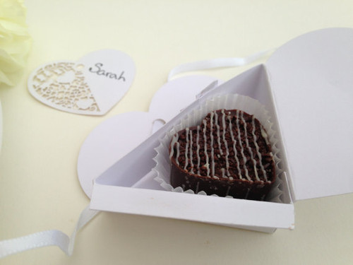Chocolate Hearts w/ Heart Shaped Container - Two Dozen 