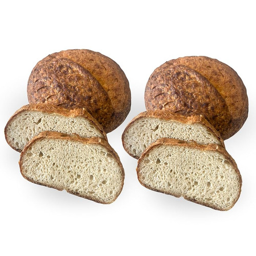 Dr. B's New York Style Sourdough Boule, 3g Net Carbs & 6 Protein, Low Carb, Vegan, Nut-Free, Sugar-Free - Unsliced - Pack of 2