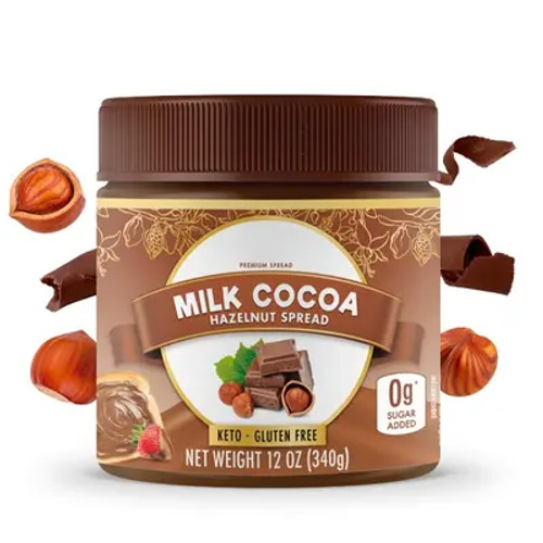 Vegan Milk Chocolate Cocoa Hazelnut Spread by ChocZero - Keto Friendly, Sugar Free Dessert and Keto Bread Topping - Low Carb Chocolate Vegan Milk Chocolate Cocoa Hazelnut Spread by ChocZero - Keto Friendly, Sugar Free Dessert and Keto Bread Topping - Low Carb Chocolate