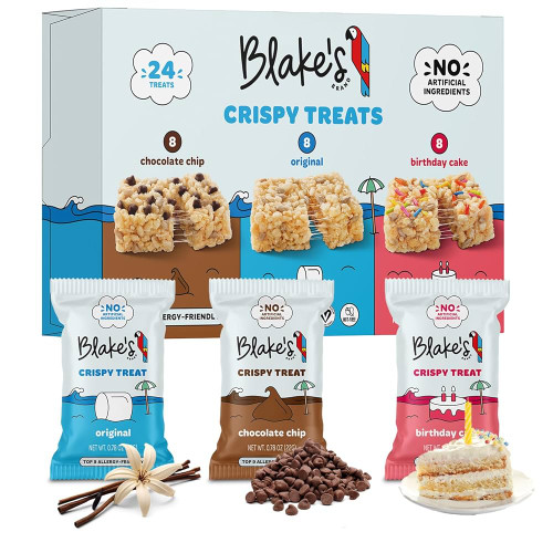 Blake’s Seed Based Crispy Treats Variety Pack, Gluten Free, Vegan, Nut Free & Dairy Free - includes 24 Blake’s Seed Based Crispy Treats Variety Pack, Gluten Free, Vegan, Nut Free & Dairy Free - includes 24