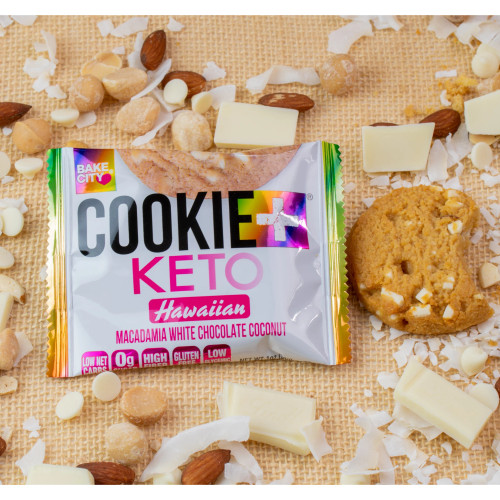 Bake City Cookie Plus Keto | Hawaiian Cookies - Gluten Free, Non-GMO, 0g Sugar, Only 1.5g Net Carbs, Good Fats, 5g Protein, Kosher, No Artificial Flavors - Pack of 12 Bake City Cookie Plus Keto | Hawaiian Cookies - Gluten Free, Non-GMO, 0g Sugar, Only 1.5g Net Carbs, Good Fats, 5g Protein, Kosher, No Artificial Flavors - Pack of 12