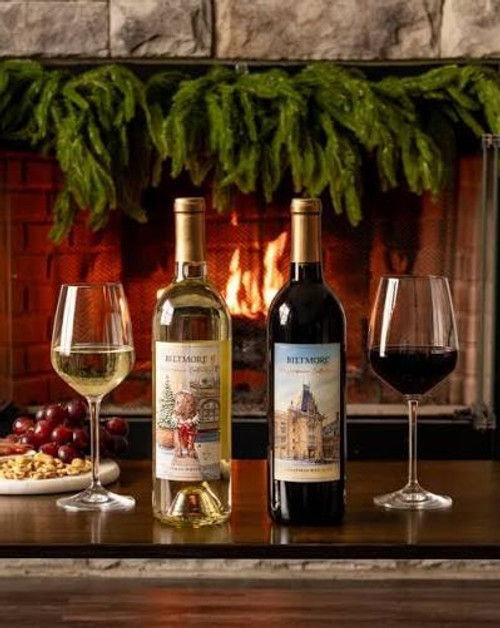 Chocolate Dipped Covered Wine Bottle - Biltmore Christmas Wine, Red & White - includes 2 Chocolate Dipped Covered Wine Bottle - Biltmore Christmas Wine, Red & White - includes 2