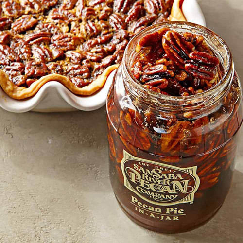 Traditional Pecan Pie In A Jar - The Great San Saba River Pecan Company