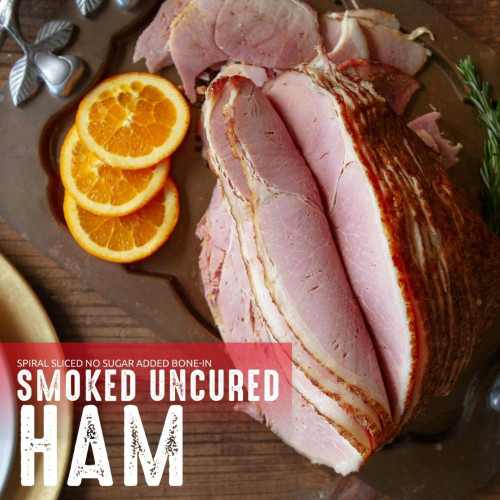 ORGANIC SPIRAL SLICED NO SUGAR ADDED BONE-IN SMOKED UNCURED HAM - 6 lb