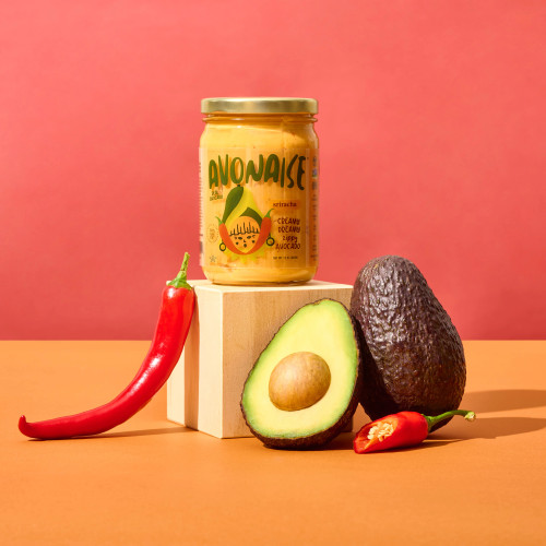 AVONAISE Red Pepper Vegan Avocado Mayonnaise, Gluten Free - 12 oz