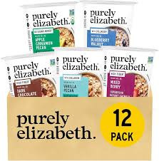 Purely Elizabeth Best Sellers Variety Pack Superfood Oatmeal Cups, Great for Overnight Oats, Gluten-Free, 2 oz - Pack of 12