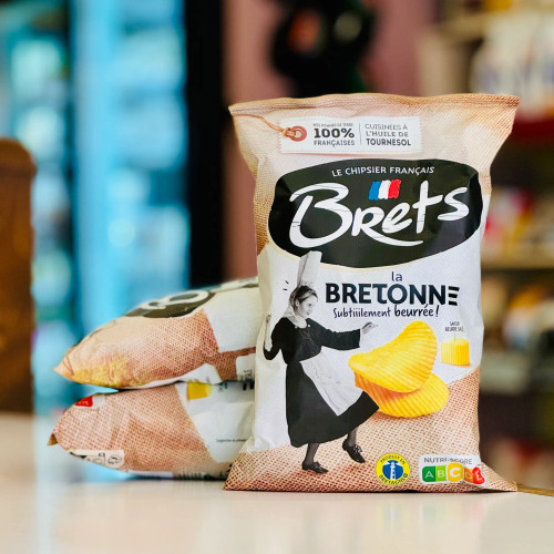 Brets French Salted Butter Potato Chips, 4.4 oz, Pack of 3