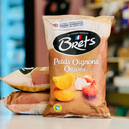 Brets French Petit Onion Potato Chips, 4.4 oz, Pack of 3