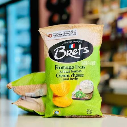 Brets French Herbs & Cream Cheese Potato Chips, 4.4 oz, Pack of 3