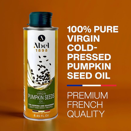 Virgin Pumpkin Seed Oil – 100% Pure & Cold-Pressed, Gourmet Oil for Cooking, Dressings & Baking – Non-GMO, Gluten-Free, 8.45 oz