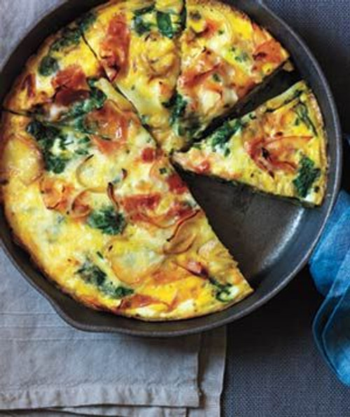 Potato, Ham, and Spinach Frittata - (Free Recipe below)