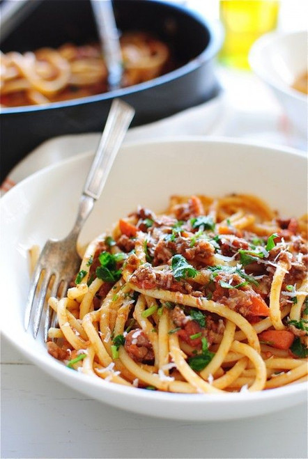 Bucatini with Lamb Ragu - (Free Recipe below)