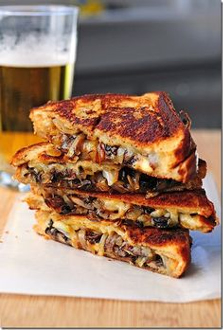 Grilled Cheese with Gouda, Roasted Mushrooms and Onions - (Free Recipe below) Grilled Cheese with Gouda, Roasted Mushrooms and Onions - (Free Recipe below)