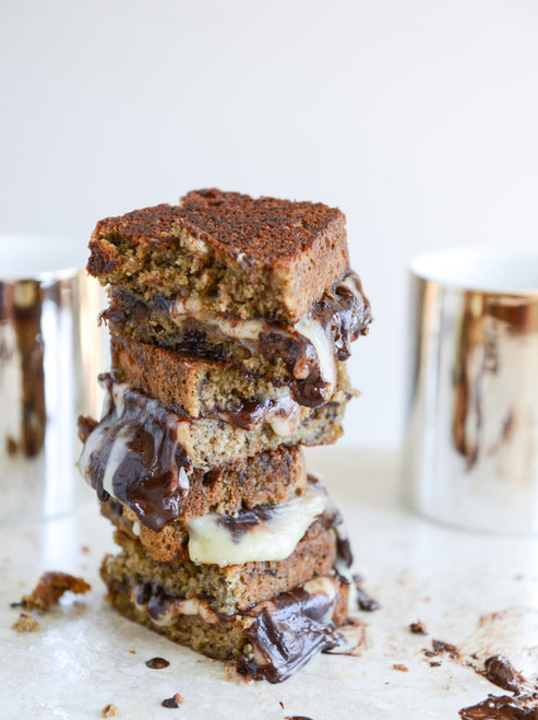 Banana Bread, Brie and Chocolate Grilled Cheese - (Free Recipe below)