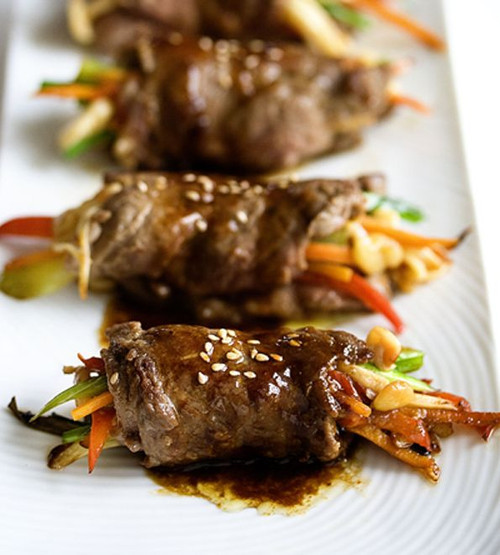 Balsamic Glazed Steak Rolls - (Free Recipe below)