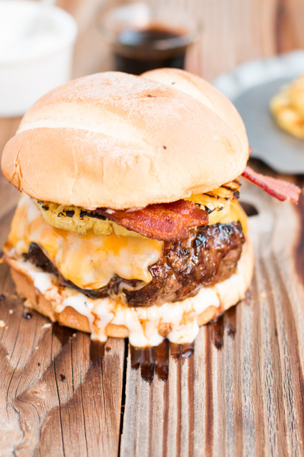 Teriyaki Pina Colada Burger - (Free Recipe below)