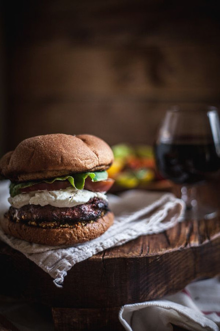 Red Wine and Mushroom Burgers with Goat Cheese - (Free Recipe below)