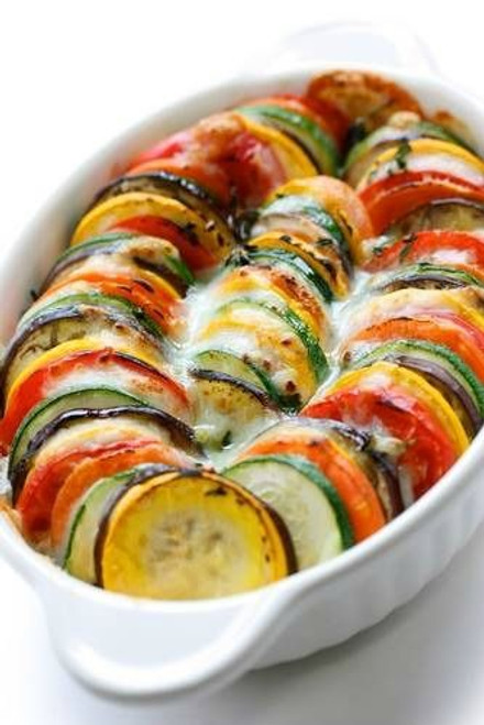 Eggplant and Zucchini Gratin by Julia Child - (Free Recipe below)