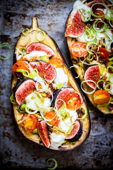 Eggplant Pizza with Figs and Leeks - (Free Recipe below)