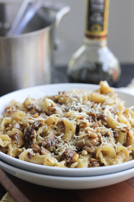 Roasted Garlic, PIne Nuts Balsamic Pasta - (Free Recipe below)