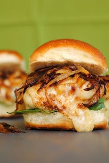 French Onion Chicken Sandwich Sliders - (Free Recipe below)