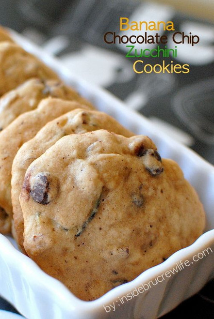 Banana Chocolate Chip Zucchini Cookies - One Dozen