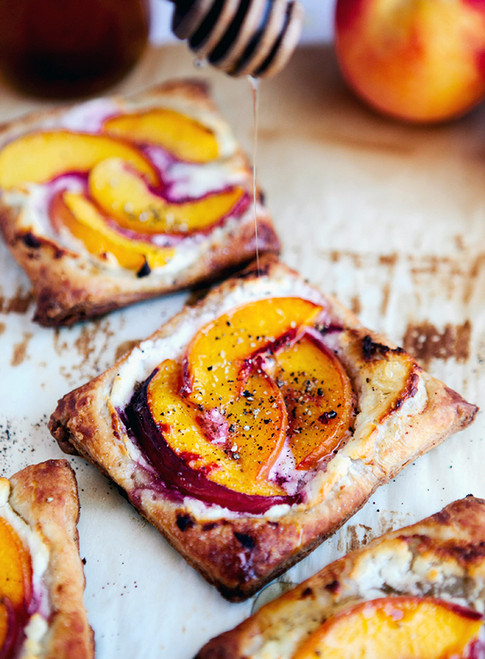 Peach Tarts with Goat Cheese and Honey - (Free Recipe below)