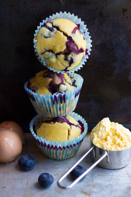 Blueberry Cornbread Muffins - (Free Recipe below)