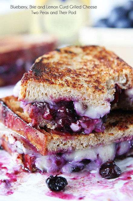Blueberry, Brie and Lemon Curd Grilled Cheese - (Free Recipe below)