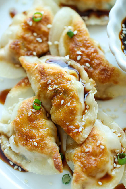 SESAME CHICKEN POTSTICKERS - (Free Recipe below)