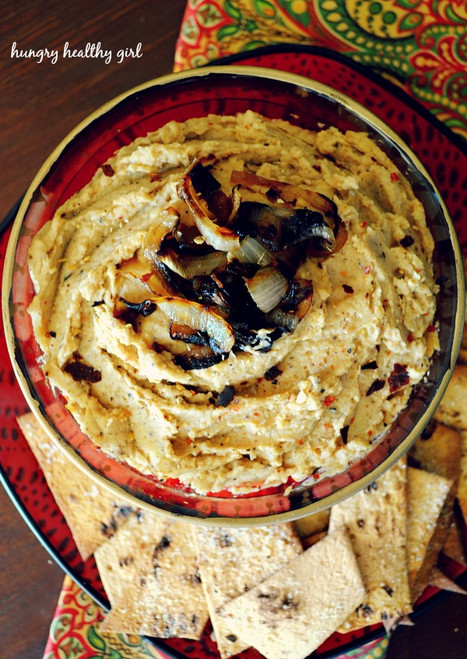 Caramelized Onion Hummus - (Free Recipe below)