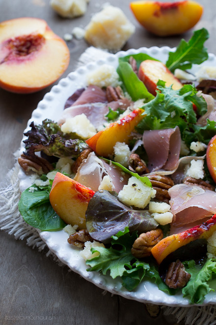 Peach Prosciutto and Parmesan Salad - (Free Recipe below)