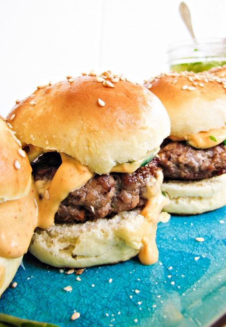 Thai Pork Sliders with Pickled Cucumbers - (Free Recipe below)