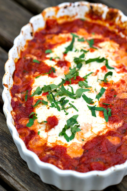 Baked Goat Cheese with Marinara- (Free Recipe below)