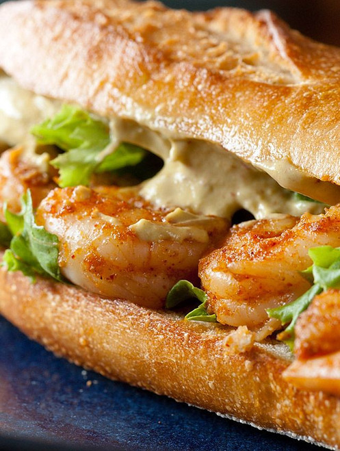  Spicy Shrimp Sandwich with Chipotle Avocado Mayonnaise - (Free Recipe below)