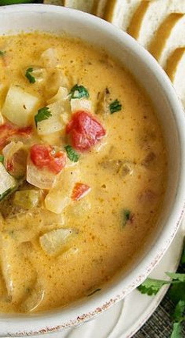 Roasted Red Pepper Potato Soup- (Free Recipe below)