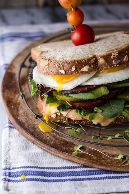 Bourbon Tomato BLT w/Fried Egg and Smoked Gouda - (Free Recipe below)