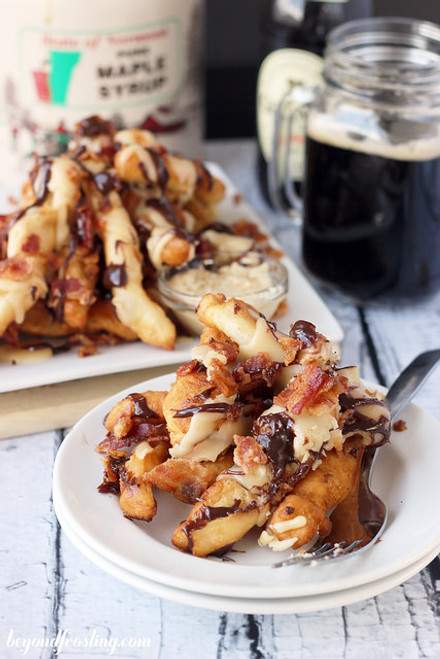 Loaded Maple Bacon Donut French Fries - (Free Recipe below)
